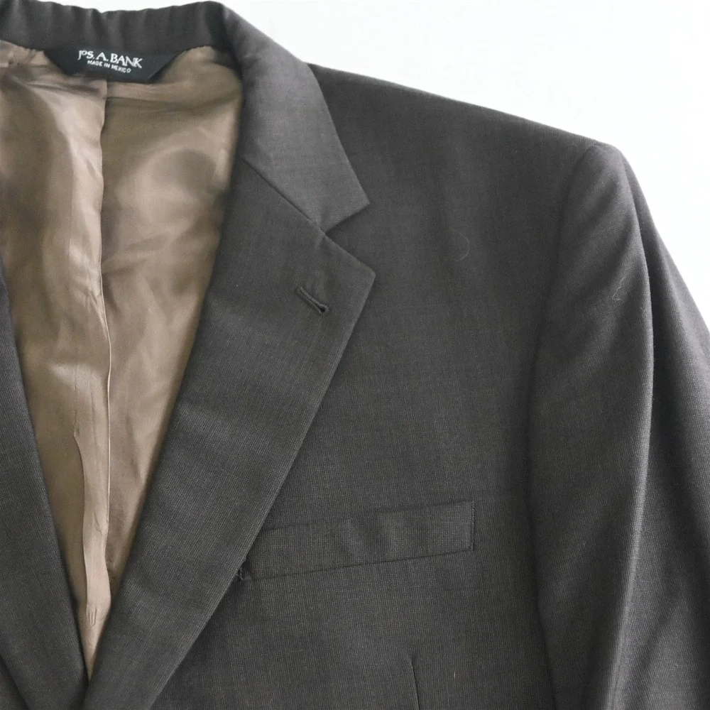 Jos. A.‎ Bank 44L 36x32 Brown 100% Wool Gordon Mens Jacket Pants Suit